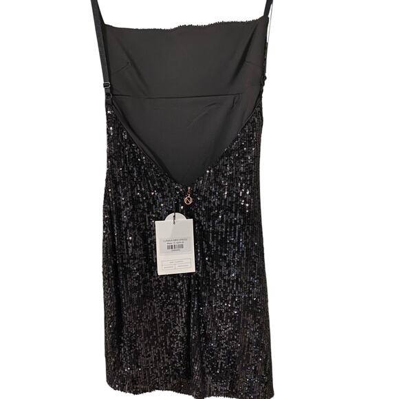 NWT Nookie Lumina Mini Dress Small Black Sequin Backless Cocktail Party Glam - Picture 4 of 12